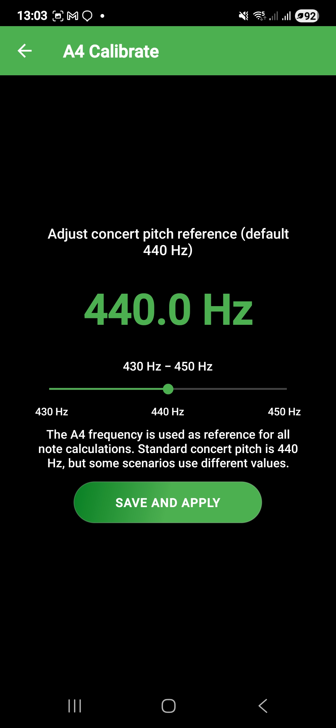 A4 Calibration Screen