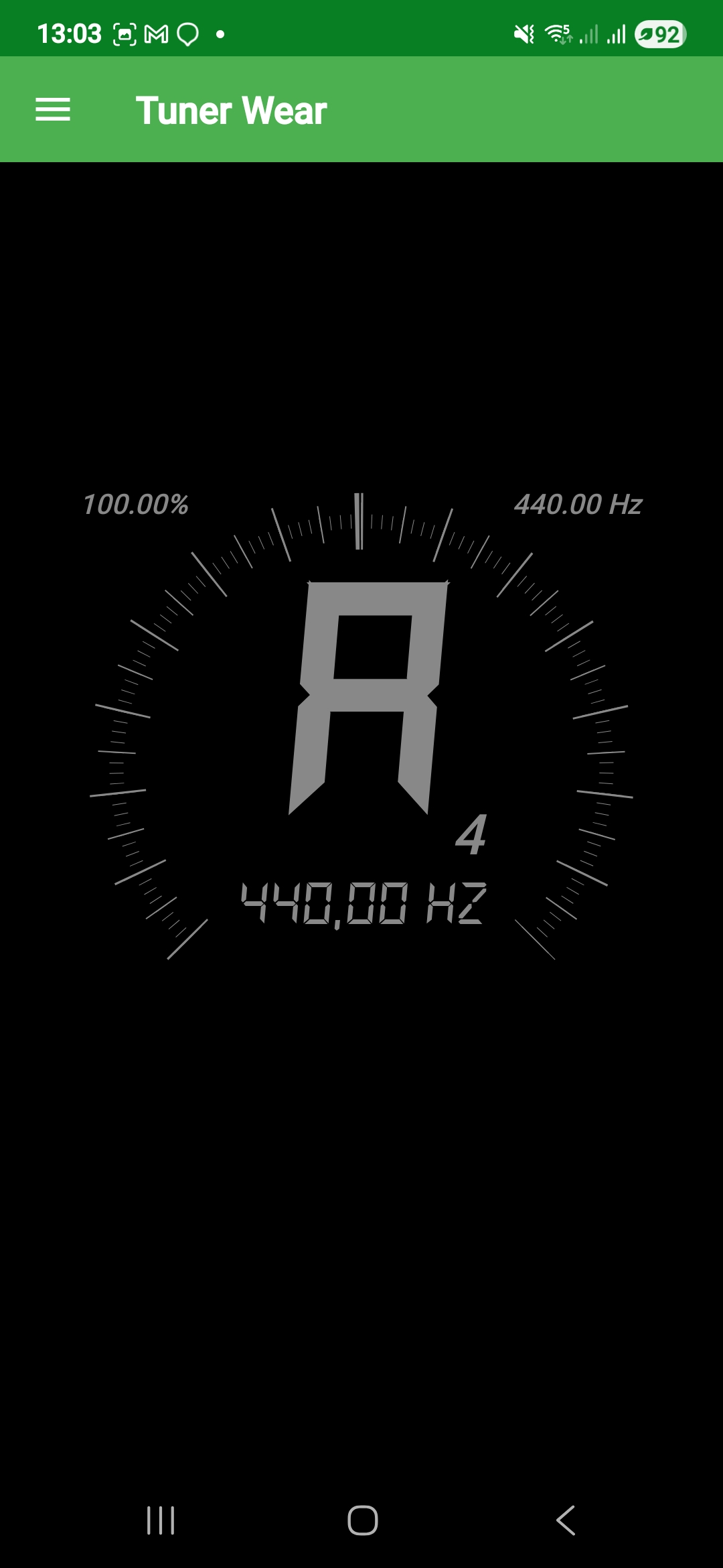 Tuner Wear App Screenshot